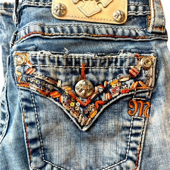 Miss Me distressed‎ boot  cut jeans size 25 - Picture 1 of 9